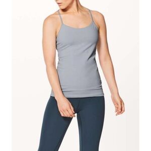 LULULEMON Hail Light Gray Power Pose Tank Top